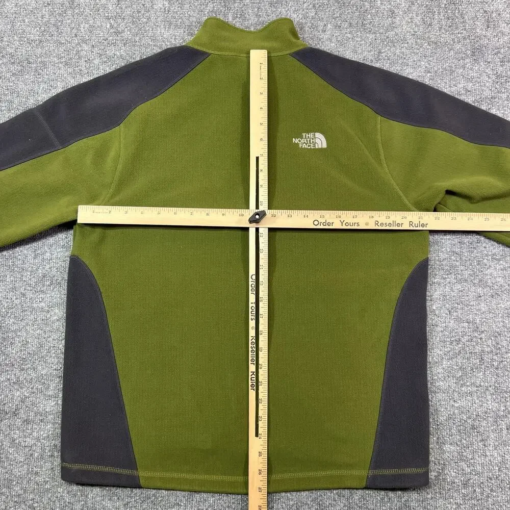 The North Face Windwall Jacket Mens Medium Green Fleece Full Zip Outdoor Hiking